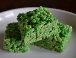green rice krispie treats