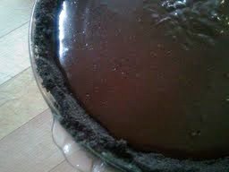 untopped chocolate cream pie