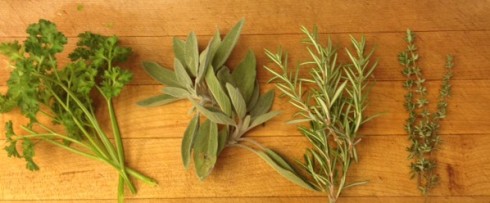 parsely, sage, rosemary, and thyme