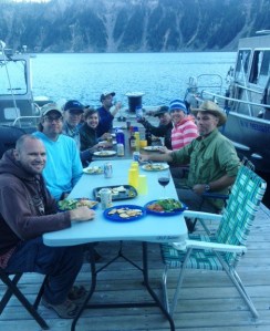 Dinner on the dock at Wizard Island